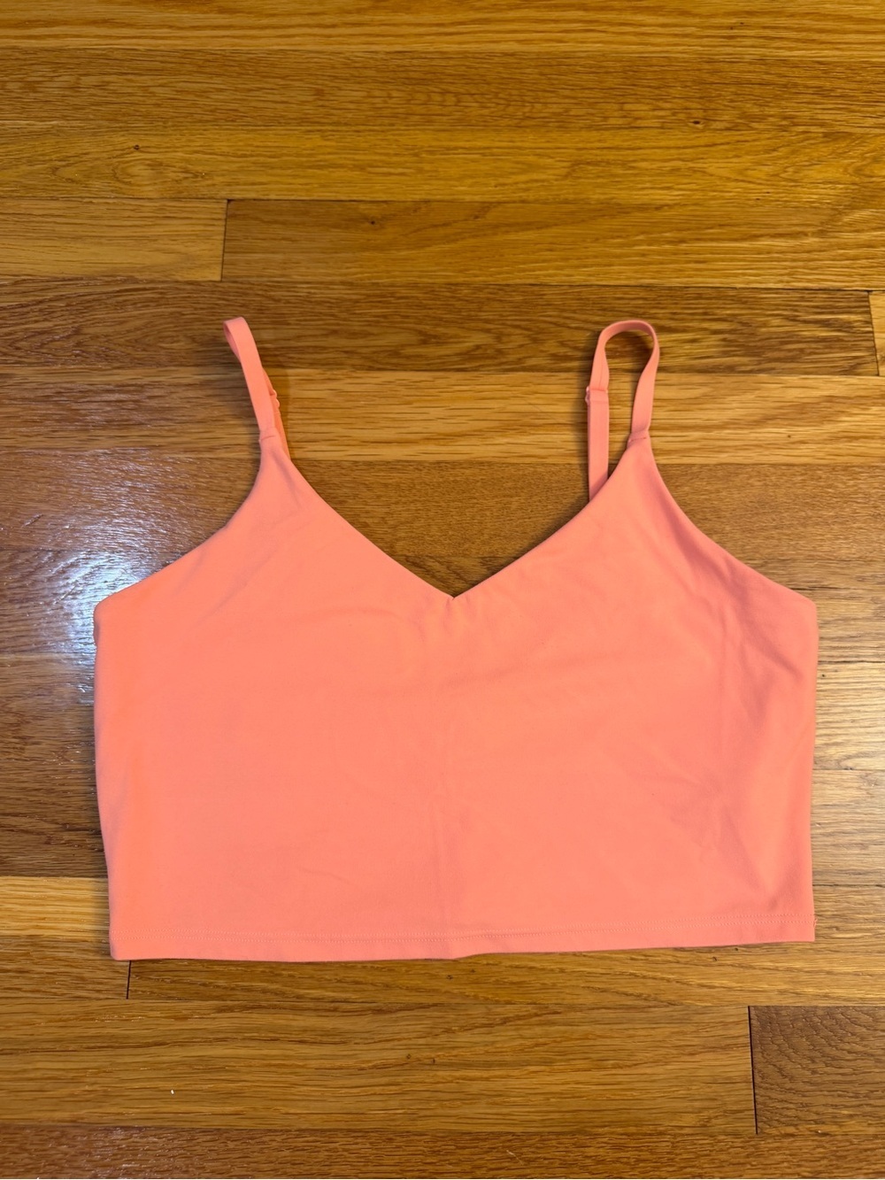 Athleta Elation V-Neck Crop in Orange - Size Medium Athletic Bra Top Cami